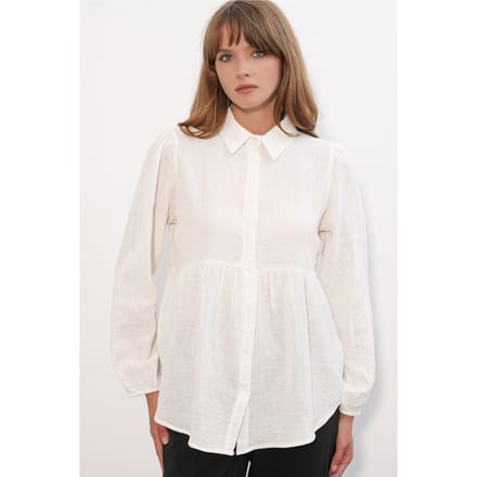 Oversized Katoenen Lange Mouwen Shirt