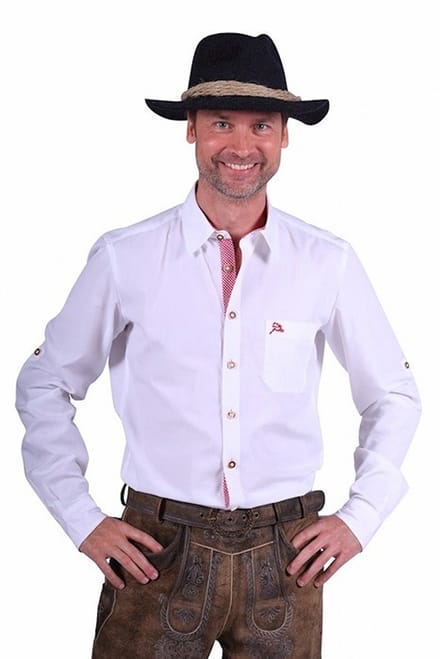 Oktoberfest Blouse Christian - Overhemd Wit - Heren - Maat 3XL