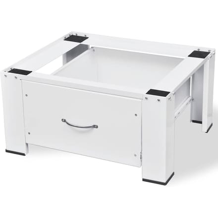 Socle pour machine à laver blanc avec tiroir