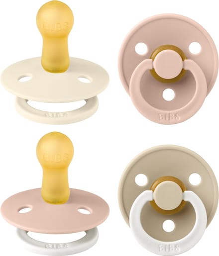 BIBS Colour Fopspeen - 6-18 mnd - 4-pack - Ivory/Blush/Blush Glow/Vanilla Glow