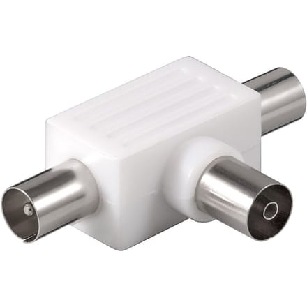 Goobay Antenne Splitter T-Adapter - 2 mannelijk / 1 vrouwelijk