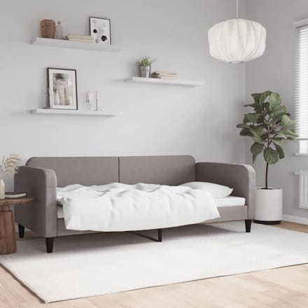 vidaXL - Slaapbank - 90x200 - cm - stof - taupe