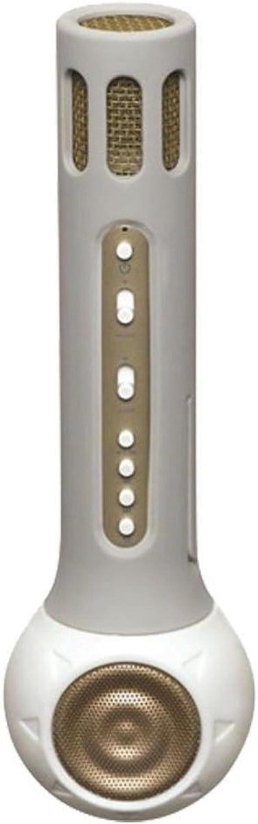 Karaoke Microfoon - Draadloze Microfoon - Muziek Maken - Ingebouwde Luidspreker - 2000 mAh Batterij - Wit
