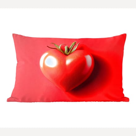 Sierkussens - Kussentjes Woonkamer - 60x40 cm - Tomaat - Rood - Hart