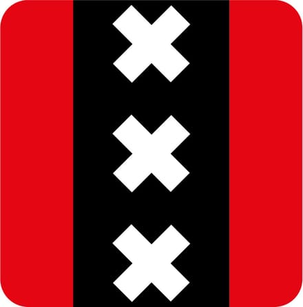 Stad Amsterdam logo onderzetters / bierviltjes - 30x stuks - van karton - feestartikelen - thema