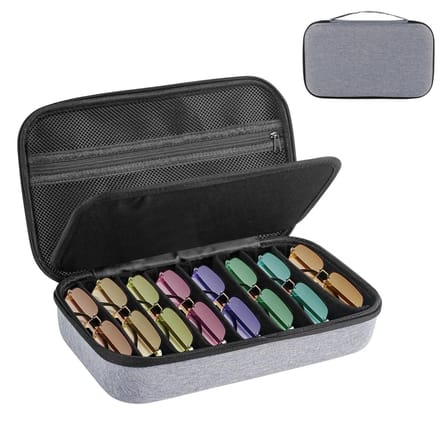 Dailygoods - Brillenkoker voor meerdere brillen - Organizer met verstelbare compartimenten