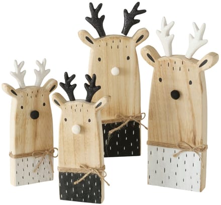 B. 4-delige set decoratieve standaard Boris hert - 2025887"