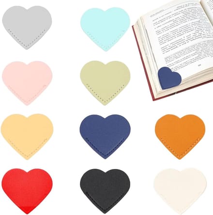 10 stuks bladwijzers hart leer hoek boeken geschenk 10 kleuren