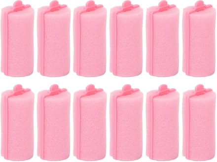 Cuhostki 16 Stuks Schuim Haarrollers - Roze - Zonder Hitte Krullen - 3.0