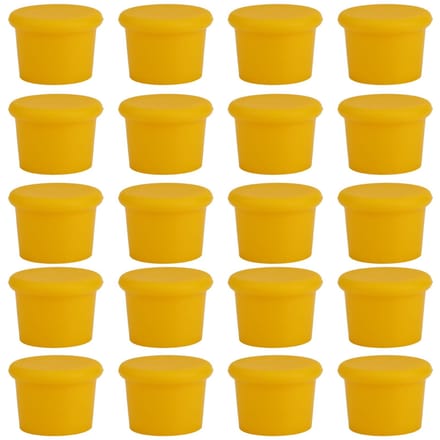 20 Pcs Bouchon de Bouteille de Vin Bouchon Couvercle en Silicone de Qualité Alimentaire pour Bière Boisson Cruche Café jaune