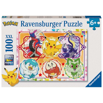 100-delige puzzel - scharlakenrode en paarse pokémon Ravensburger