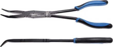 BGS Zijsnijtang met 2 scharnieren en gebogen top, 350 mm