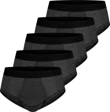 ESGE Heren Slip met voorsluiting 5 pack - Fijnrib Ringel