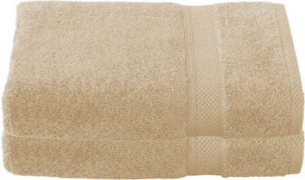 De Witte Lietaer Badhanddoek Stephanie Sand - Set 2 stuks - 70 x 140 cm - Beige - Katoen