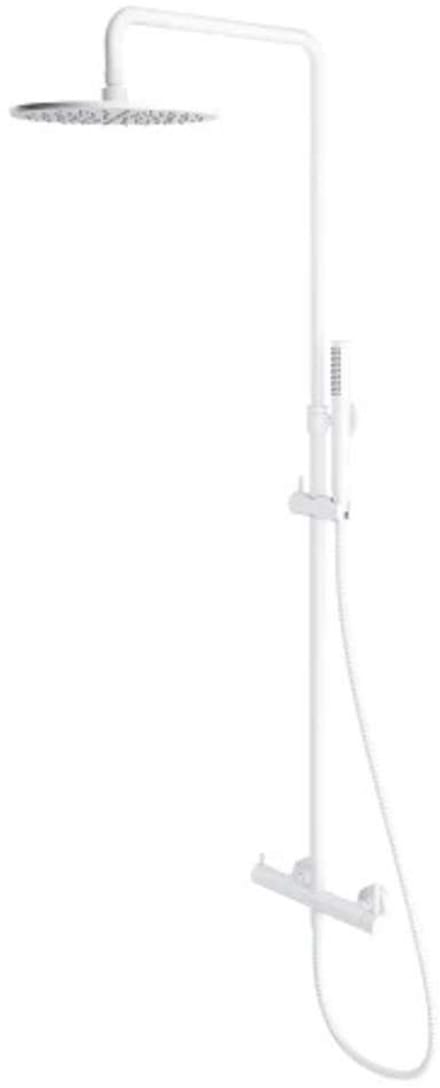 OMNIRES Y - Doucheset met kraan, diameter 25 cm, mat wit Y1244MWM