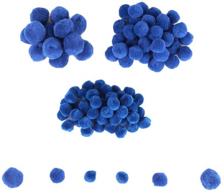 Colorations - Mini Pompons Blauw, 100st.
