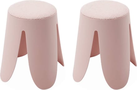 sweeek - Set van 2 stapelkrukken, niki, ø30 / 44 x h46cm