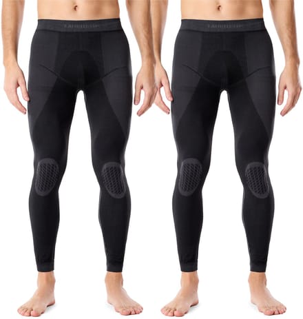 Ladeheid Thermobroek 2 Pack Set - Thermo ondergoed – Heren - Thermo Legging – Grafiet-Grafiet – S - LA-LA40-MEN-Pants-2B