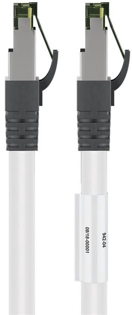 Danicom Cat8 S/FTP (PIMF) patchkabel - 5 meter wit - netwerkkabel - internetkabel - UTP kabel - RJ45 - 10000 mbit/s