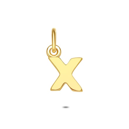 Twice As Nice Hanger in 18kt verguld zilver, letter X
