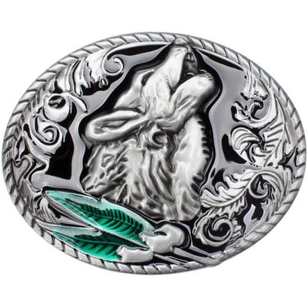 Western Wolf legering riemgesp gray