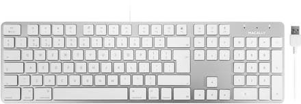 Macally SLIMKEYPROA-UK Bedraad USB-A toetsenbord voor Mac - Brits Engels/Nederlands (QWERTY, ISO)