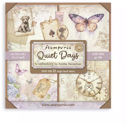 Stamperia - Quiet Days 12x12 Inch Maxi Paper Pack (Single Face) (SBBXLB31)