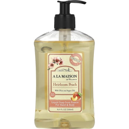 A La Maison de Provence, Liquid Soap for Hands and Body, Native Peach, 16.9 fl oz (500 ml) beige
