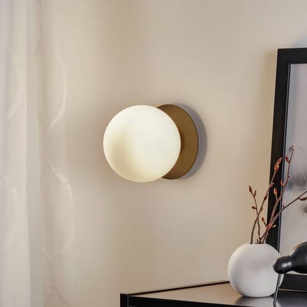 EMIBIG LIGHTING Wandlamp Minerva K1 met zwarte metalen rand