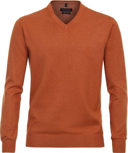 CASA MODA comfort fit trui - oranje - Maat: 5XL