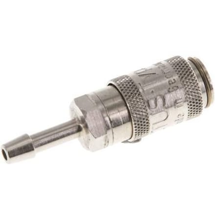 Vernikkeld Messing DN 2.7 (Micro) Luchtkoppeling Snelkoppeling 3 mm Slangpilaar Double Shut-Off