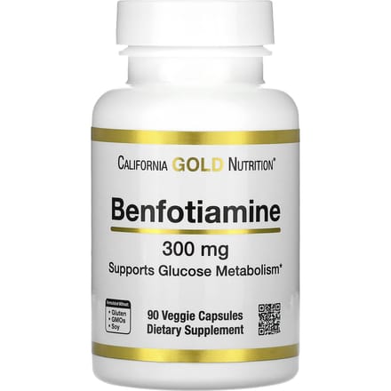 Benfotiamine, 300 mg, 90 gélules végétales