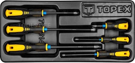 TOPEX Inleglade Inlay Schroevendraaierset PH, 6 delig