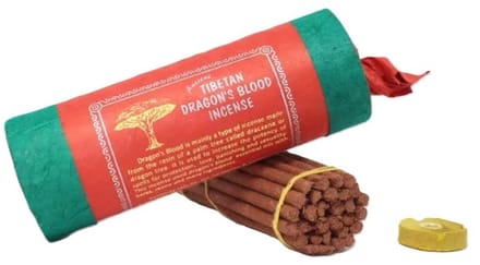 Tibetaanse wierook Dragonsblood - Tibetan Incense - 30 sticks met houder