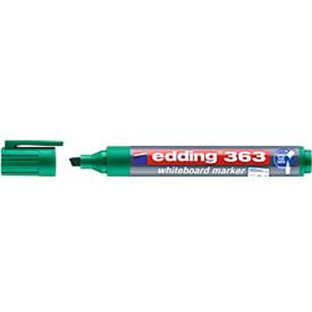edding 363 Whiteboardmarker, Beitelvormige Punt, 1 - 5 mm, Groen (doos 10 stuks)