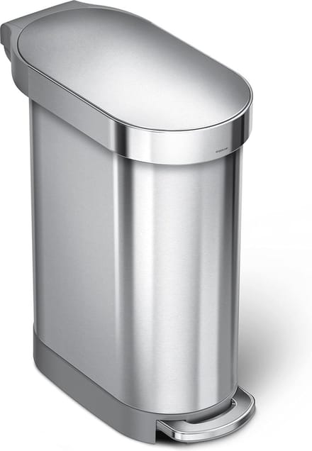 Afvalemmer Roestvrij Staal 45L - Zilver