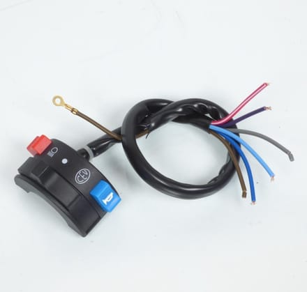 linker half commodo voor bromfiets mbk 51 nieuw knop stroomonderbreker claxon