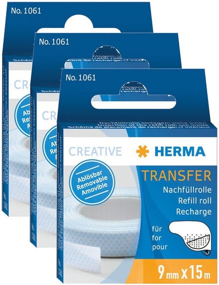 Navulcassette voor lijmroller – Verwijderbaar, 9 mm x 15 m