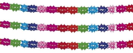 Gekleurde verjaardag feestslingers - 2x - 6 meter - papieren slinger - feestartikelen