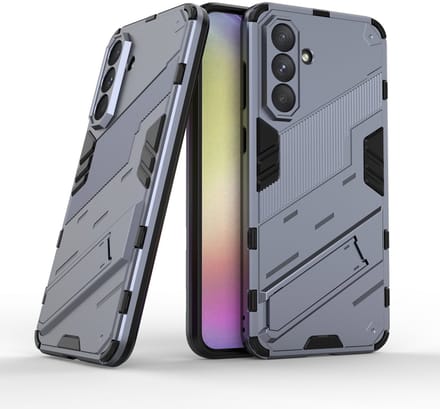 Solidenz StandGuard Xtreme geschikt voor Samsung Galaxy S24 FE hoesje - Grijs
