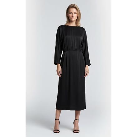 & Other Stories Dory Dress Black Maat: 36 | Midi Jurken Outlet | Dames | Zwart