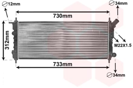Van Wezel - RADIATOR VOOR OPEL CORSA B 1993-2000 09128608