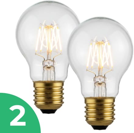 Trixline Peertje Gloeilamp E27 - 75W - Warm Wit Licht (2700K) - 765 lm - 1 jaar - Dimbaar - 2 stuks