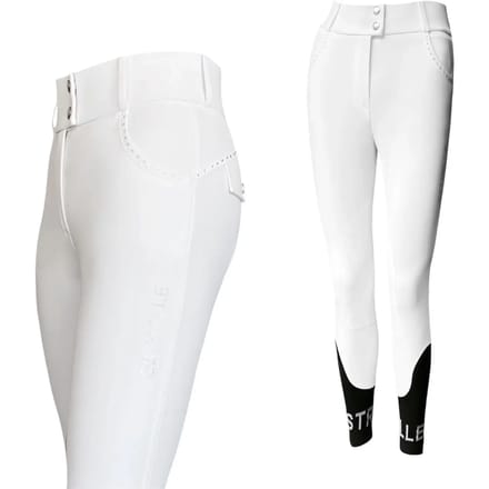 Wedstrijdbroek full grip imitatieleer dames Estrelle Equestrian Signature