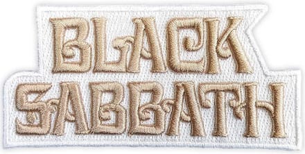 Black Sabbath - Text Logo Patch - Wit/Creme