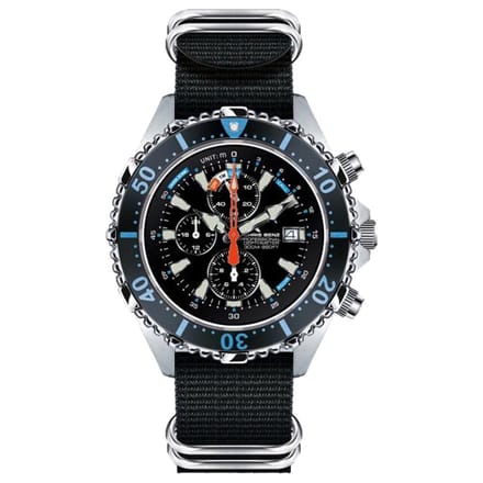 Chris Benz - CB-C300X-LB-NBS - Duikershorloge - Unisex - Quartz