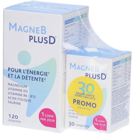 MagneBplusD - 120 + 30 tabletten - energie en ontspanning