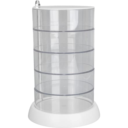 5-laags Roterende Haaraccessoires Organizer met Stofdicht Deksel Badkamer Container Roteerbaar white