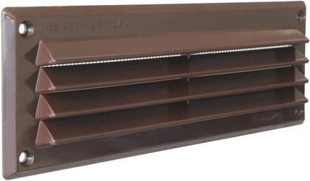 Ventilatierooster kunststof rechthoekig 227 x 80 mm bruin