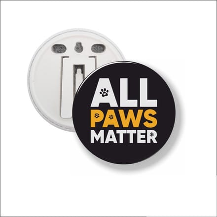Button Met Clip 58 MM - All Paws Matter